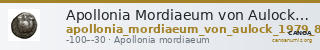 Apollonia Mordiaeum von Aulock 1979 8 — CANOA