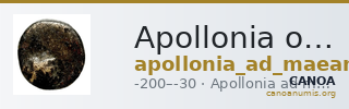 Apollonia on the Maeander Imhoof-Blumer 1901-2 p.188, 1 — CANOA