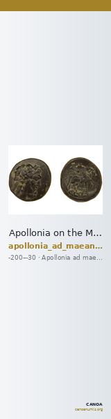 Apollonia on the Maeander Thonemann 2011 p. 47 n. 118, 1 — CANOA
