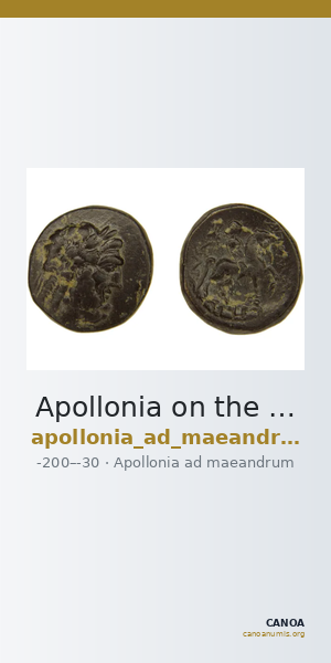 Apollonia on the Maeander Thonemann 2011 p. 47 n. 118, 1 — CANOA