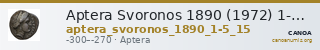 Aptera Svoronos 1890 (1972) 1-5, 15 — CANOA