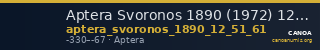Aptera Svoronos 1890 (1972) 12, 51, 61 — CANOA