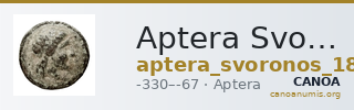 Aptera Svoronos 1890 (1972) 14, 16-20, 65-66 — CANOA