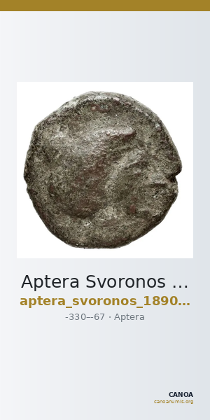 Aptera Svoronos 1890 (1972) 24-31, 53-59 — CANOA