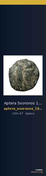 Aptera Svoronos 1890 (1972) 38, 62 — CANOA