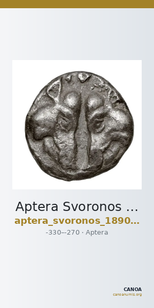 Aptera Svoronos 1890 (1972) 6-7 — CANOA