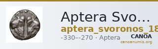 Aptera Svoronos 1890 (1972) 6-7 — CANOA