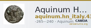 Aquinum Historia Numorum Italy 432 — CANOA