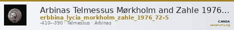Arbinas Telmessus Mørkholm and Zahle 1976 72-3 — CANOA