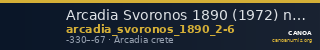 Arcadia Svoronos 1890 (1972) n° 2-6 — CANOA