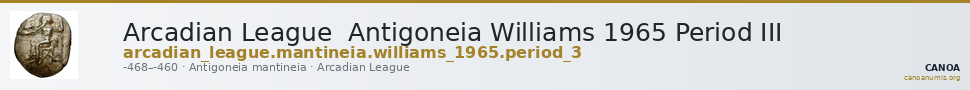Arcadian League  Antigoneia Williams 1965 Period III — CANOA