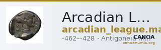 Arcadian League  Antigoneia Williams 1965 Period IV — CANOA