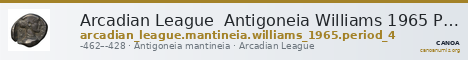 Arcadian League  Antigoneia Williams 1965 Period IV — CANOA