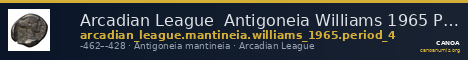 Arcadian League  Antigoneia Williams 1965 Period IV — CANOA