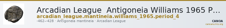 Arcadian League  Antigoneia Williams 1965 Period IV — CANOA