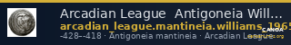 Arcadian League  Antigoneia Williams 1965 Period V — CANOA