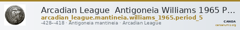 Arcadian League  Antigoneia Williams 1965 Period V — CANOA