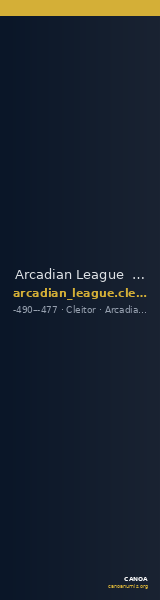 Arcadian League  Cleitor Williams 1965 Period I — CANOA