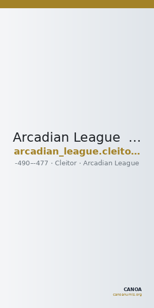 Arcadian League  Cleitor Williams 1965 Period I — CANOA
