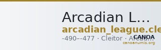 Arcadian League  Cleitor Williams 1965 Period I — CANOA