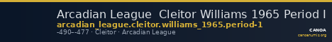 Arcadian League  Cleitor Williams 1965 Period I — CANOA