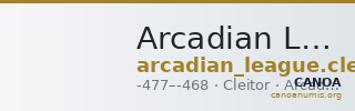 Arcadian League  Cleitor Williams 1965 Period II — CANOA