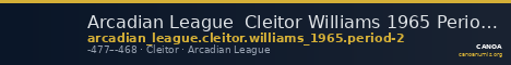 Arcadian League  Cleitor Williams 1965 Period II — CANOA