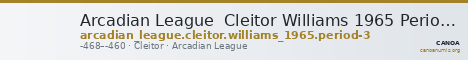Arcadian League  Cleitor Williams 1965 Period III — CANOA