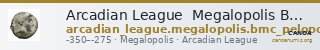 Arcadian League  Megalopolis BMC Arcadia 55-61 — CANOA