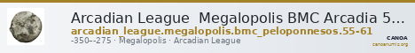 Arcadian League  Megalopolis BMC Arcadia 55-61 — CANOA