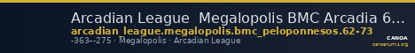 Arcadian League  Megalopolis BMC Arcadia 62-73 — CANOA