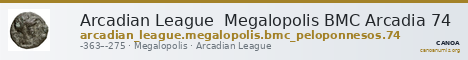 Arcadian League  Megalopolis BMC Arcadia 74 — CANOA