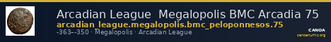 Arcadian League  Megalopolis BMC Arcadia 75 — CANOA