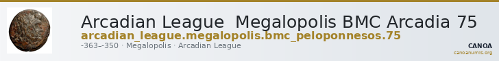 Arcadian League  Megalopolis BMC Arcadia 75 — CANOA