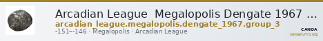 Arcadian League  Megalopolis Dengate 1967 Group III — CANOA