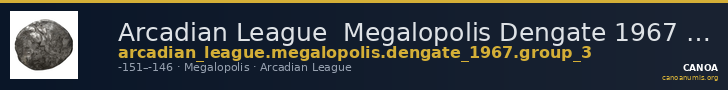 Arcadian League  Megalopolis Dengate 1967 Group III — CANOA