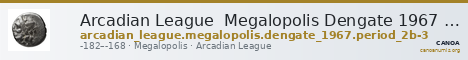 Arcadian League  Megalopolis Dengate 1967 Period IIb-III — CANOA