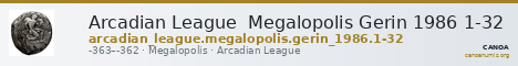 Arcadian League  Megalopolis Gerin 1986 1-32 — CANOA