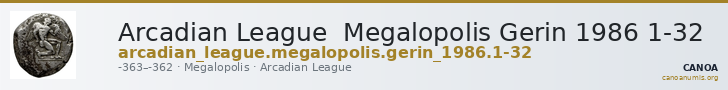Arcadian League  Megalopolis Gerin 1986 1-32 — CANOA