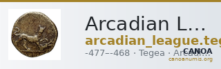 Arcadian League  Tegea Williams 1965 Period II — CANOA