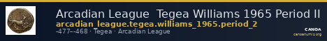 Arcadian League  Tegea Williams 1965 Period II — CANOA