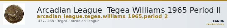 Arcadian League  Tegea Williams 1965 Period II — CANOA