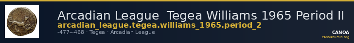 Arcadian League  Tegea Williams 1965 Period II — CANOA