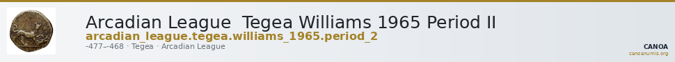 Arcadian League  Tegea Williams 1965 Period II — CANOA