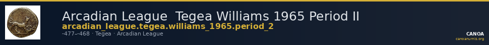 Arcadian League  Tegea Williams 1965 Period II — CANOA