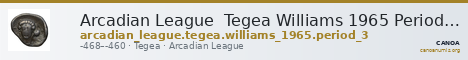 Arcadian League  Tegea Williams 1965 Period III — CANOA
