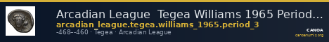 Arcadian League  Tegea Williams 1965 Period III — CANOA