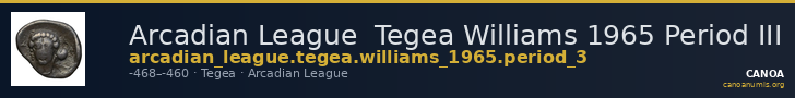 Arcadian League  Tegea Williams 1965 Period III — CANOA