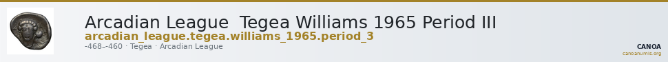 Arcadian League  Tegea Williams 1965 Period III — CANOA