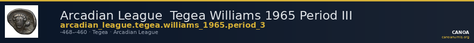 Arcadian League  Tegea Williams 1965 Period III — CANOA